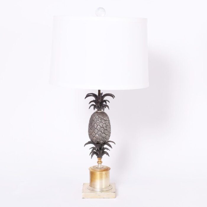 pair of mid century neoclassic pineapple table lamps 2323