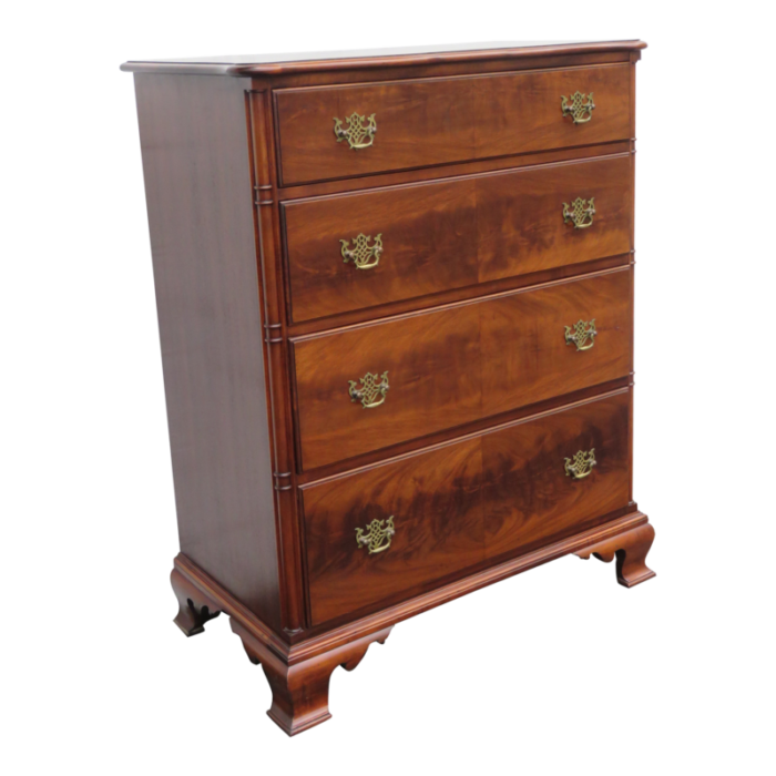 penninqion furniture 1940s flame mahogany tall chest of drawers 4516