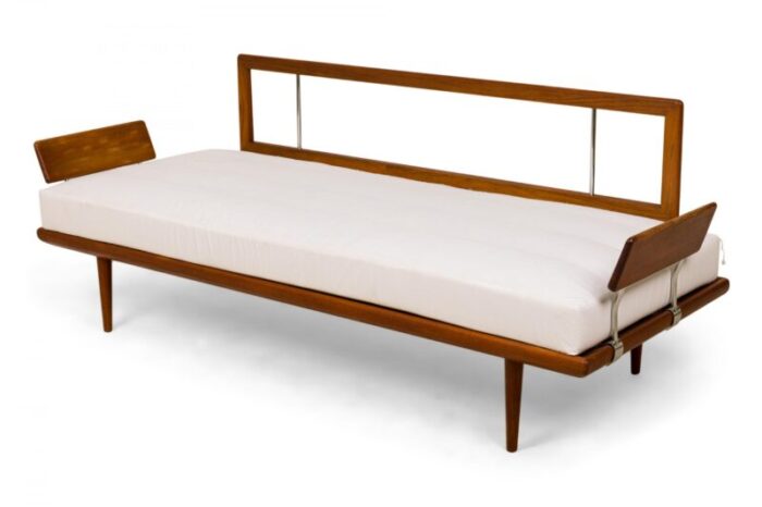 peter hvidt and orla mlgaard nielsen danish mid century minerva paddle arm teak sofa 5285