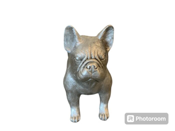 phillips house silver french bulldog statue 2046