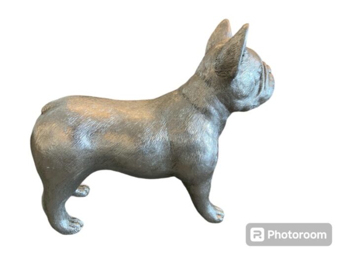 phillips house silver french bulldog statue 2649