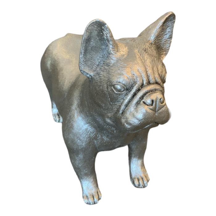 phillips house silver french bulldog statue 2857