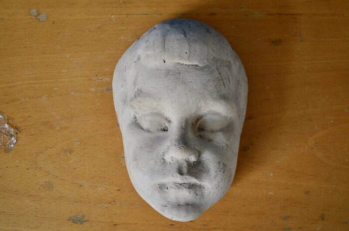 plaster mask of child s face france 1924 2