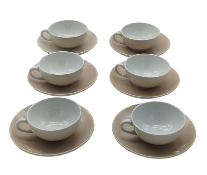 porcelain tea service italy 1930s set of 9 2