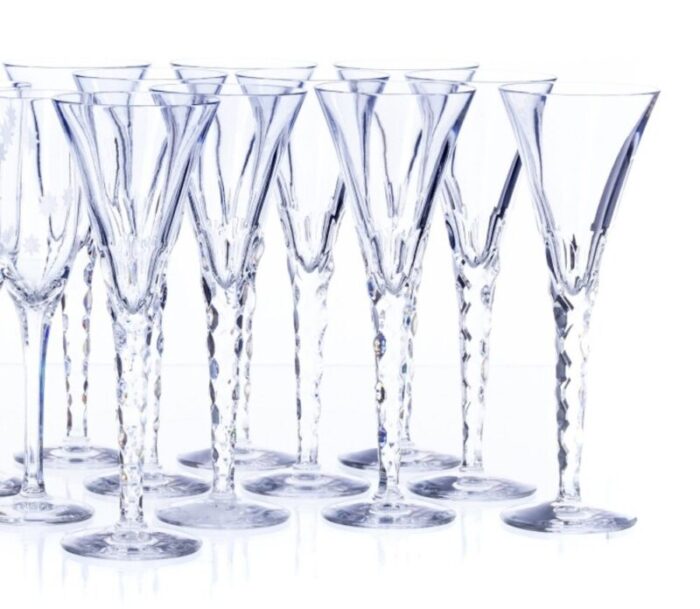 portuguese crystal glasses early 20th century set of 19 4