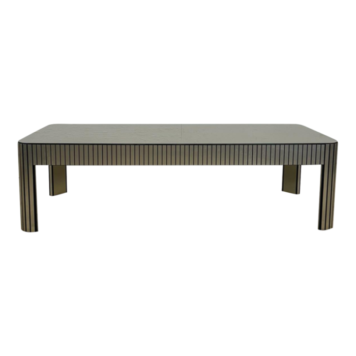 postmodern glass top coffee table with chrome accented base 9092