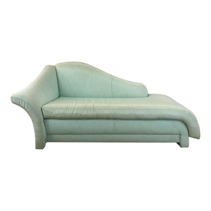 postmodern seafoam green chaise lounge 7477