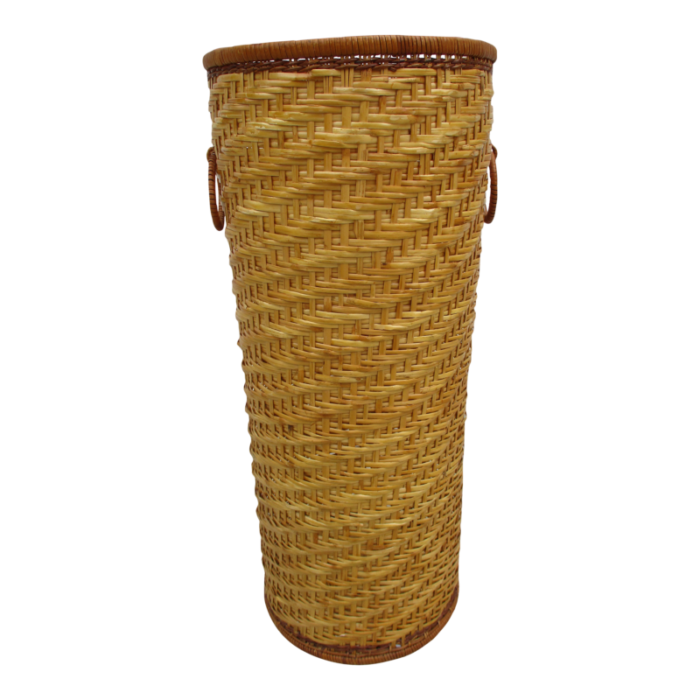 rattan and grass reed umbrella stand 7334