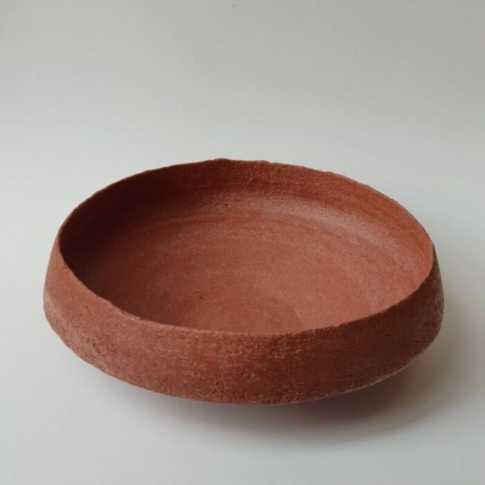 red stoneware pinakio plate by elena vasilantonaki 3