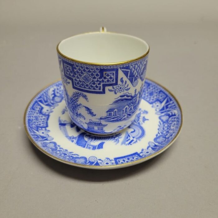 royal worcester blue willow demitasse or tea cups and saucers set of 6 8617