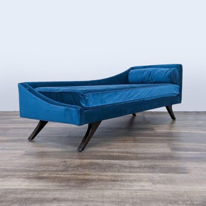 sansa left arm blue chaise lounge by precedent 5084