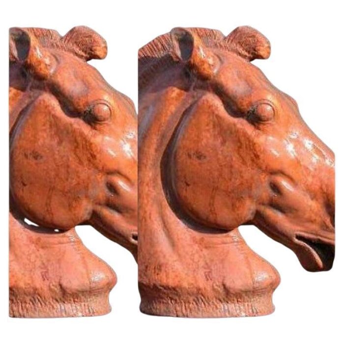 selene s chariot horse head in terracotta late 19th century 1