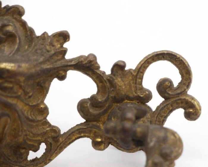 set of 6 antique brass lion head bail dresser drawer pulls 6934