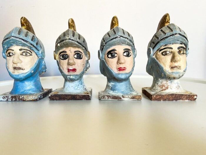 sicilian handcrafted puppets italy 1980s set of 4 1