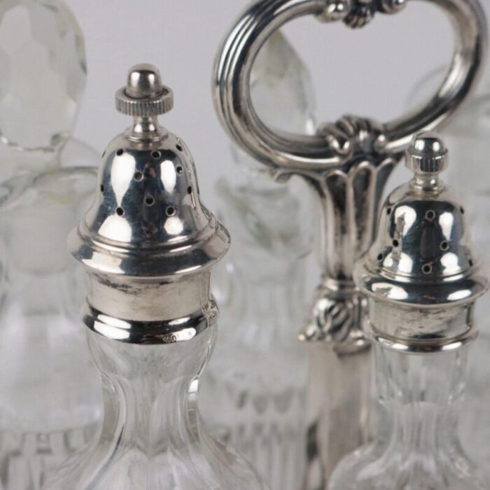 silver and dark glass odiera by argento petruzzi branca brescia set of 6 4