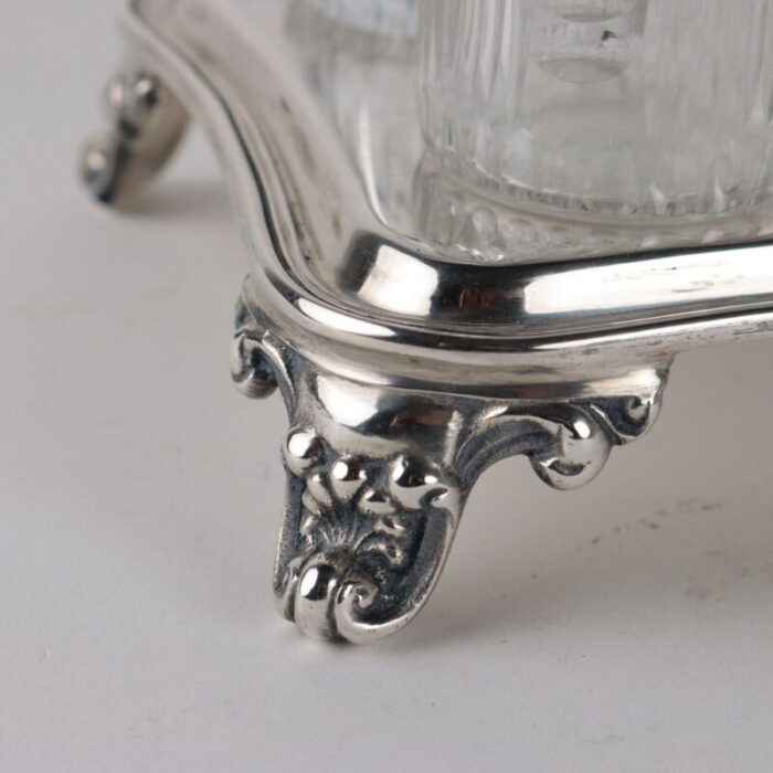 silver and dark glass odiera by argento petruzzi branca brescia set of 6 6