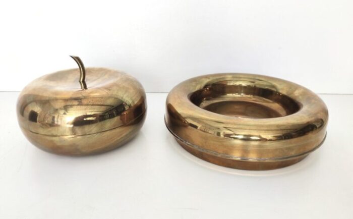 silver plated brass ashtray from casa padrino 1980s set of 2 1