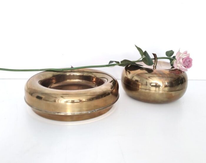 silver plated brass ashtray from casa padrino 1980s set of 2 3