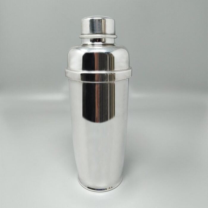 silver plated cocktail shaker from zanetta italy 1960s 1