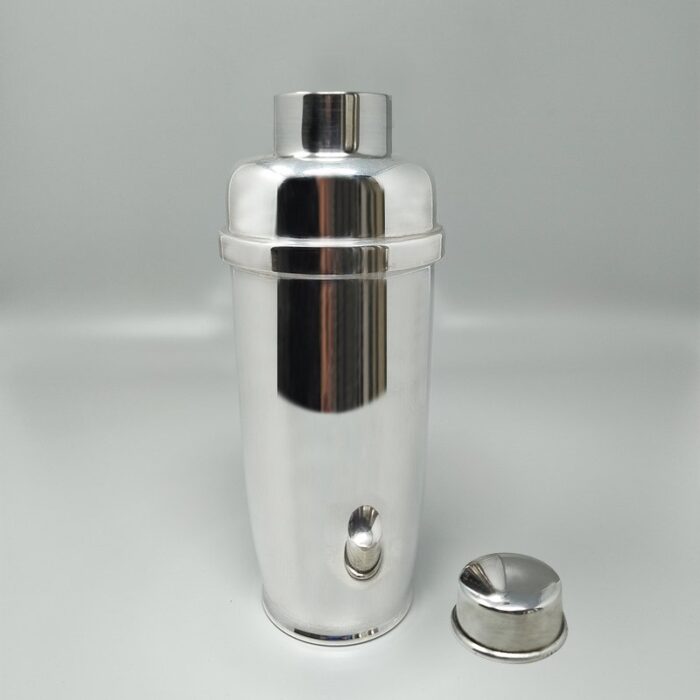 silver plated cocktail shaker from zanetta italy 1960s 2