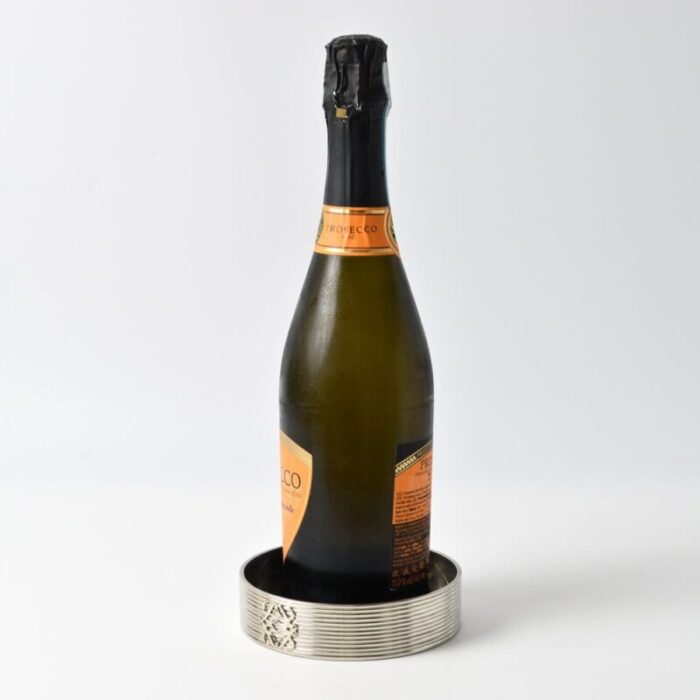 silver plated wine bottle coaster from loewe 1980s 11