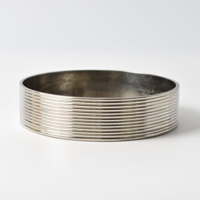 silver plated wine bottle coaster from loewe 1980s 4