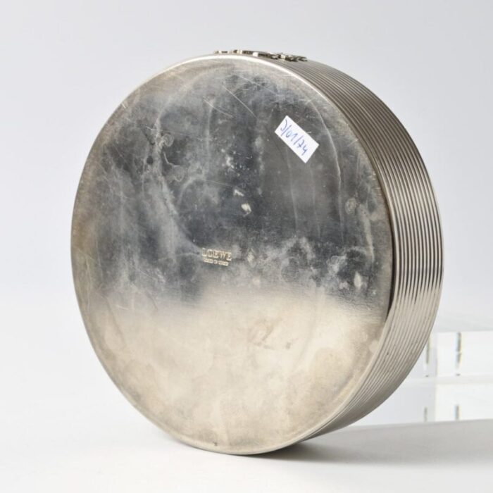 silver plated wine bottle coaster from loewe 1980s 7