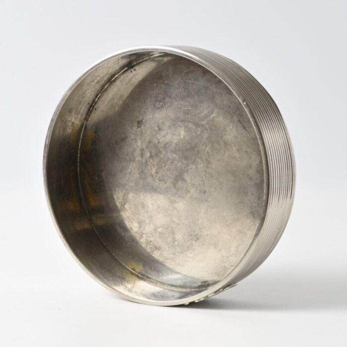 silver plated wine bottle coaster from loewe 1980s 8