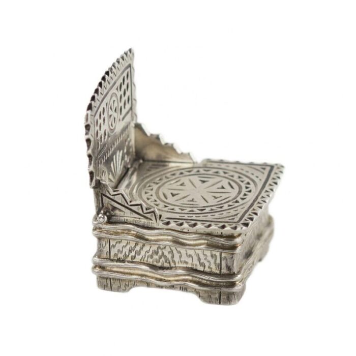 small silver salt shaker throne from nicholls plincke petersburg 1875 1