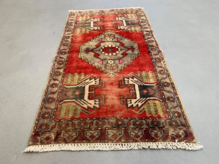 small vintage turkish rug 2 1