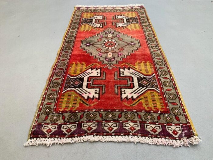 small vintage turkish rug 2