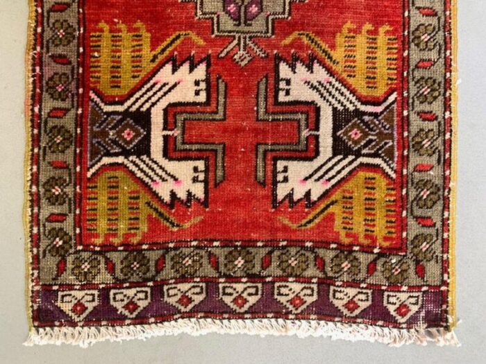 small vintage turkish rug 3