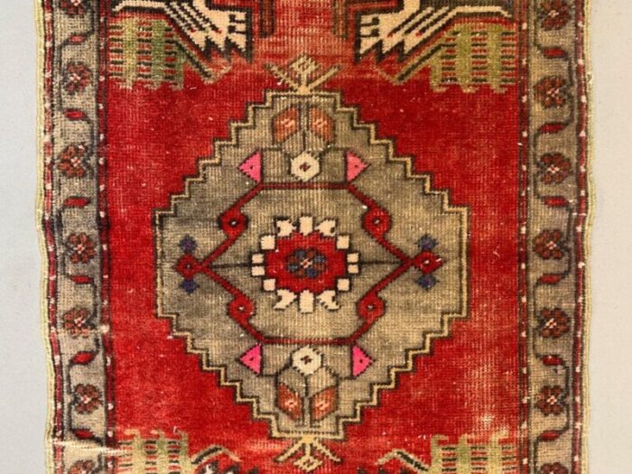 small vintage turkish rug 4 1