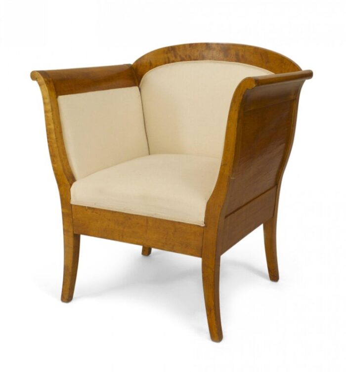 swedish biedermeier birch bergeres armchairs a pair 0407