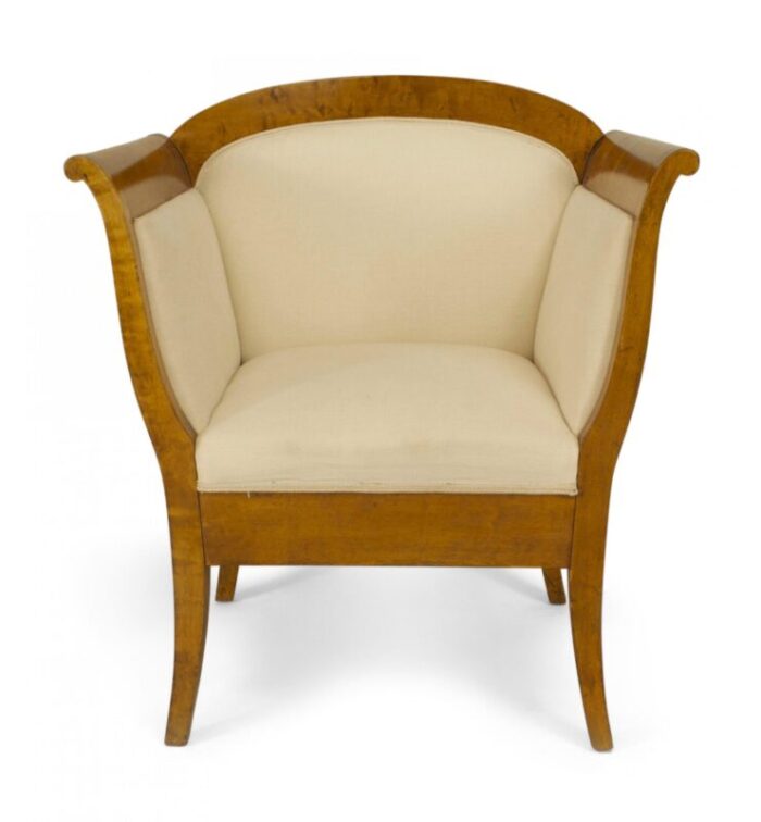 swedish biedermeier birch bergeres armchairs a pair 1861