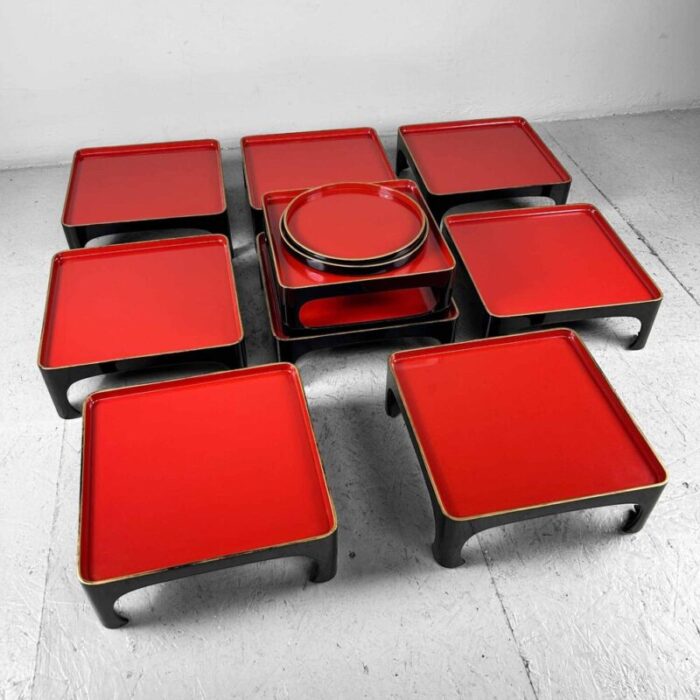 taisho period urushi lacquerware serving tables japan 1920s set of 12 1