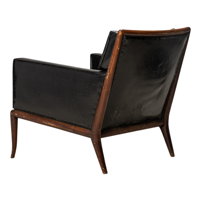 th robsjohn gibbings for widdicomb american mid century black tufted leather lounge chair 5544