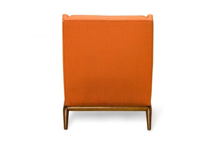 th robsjohn gibbings for widdicomb american mid century high back orange upholstered lounge chair 5238