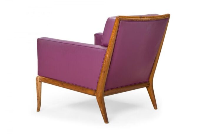 th robsjohn gibbings for widdicomb american mid century purple tufted vinyl lounge chair 5864