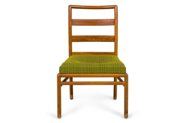 th robsjohn gibbings for widdicomb mid century ladder back green seat dining chairs set of 3 5382