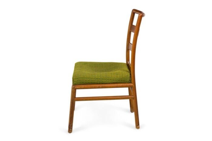 th robsjohn gibbings for widdicomb mid century ladder back green seat dining chairs set of 3 9397