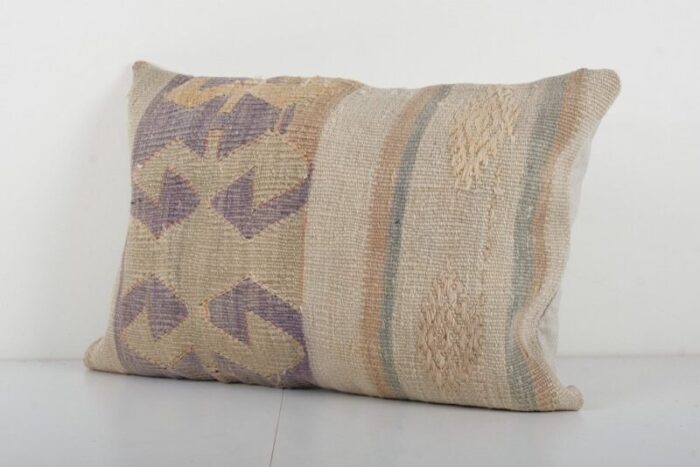 turkish traditional decorative pastel lumbar kilim cushion cover 2