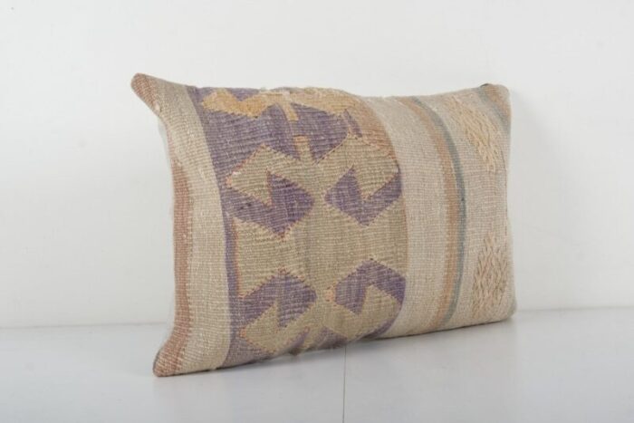 turkish traditional decorative pastel lumbar kilim cushion cover 3