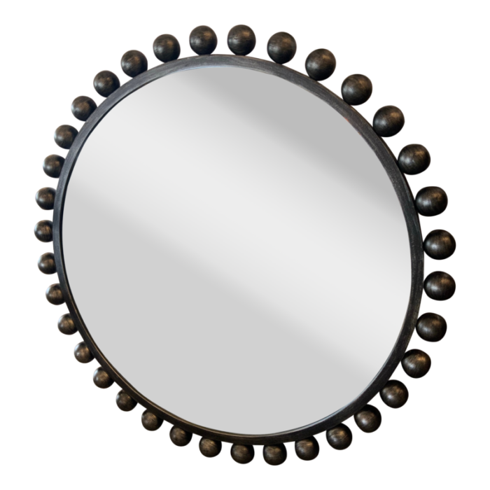 uttermost cyra black round mirror 8393