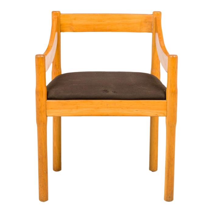 vico magistretti for cassina italian mid century carimate wooden dining armchair 4513