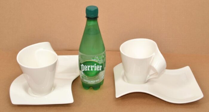 villeroy and boch germany solid white new wave breakfast service 4 pieces 0248