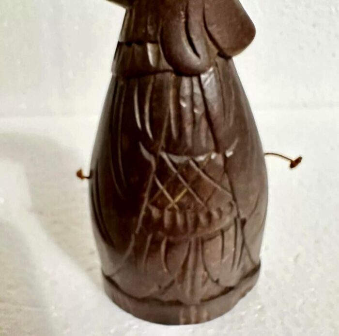 vintage 1900s carved wood ss sarna rooster bell 7789