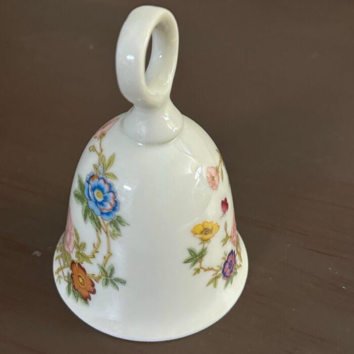 vintage 1900s floral and butterfly porcelain bell 5031