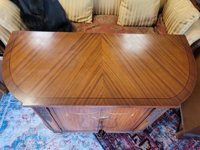 vintage 1930s adams decorated satinwood credenza 5885