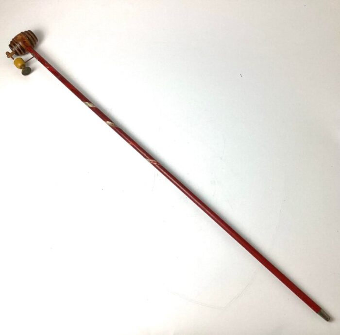 vintage 1933 worlds fair walking stick with beer barrel handle and cup 6671